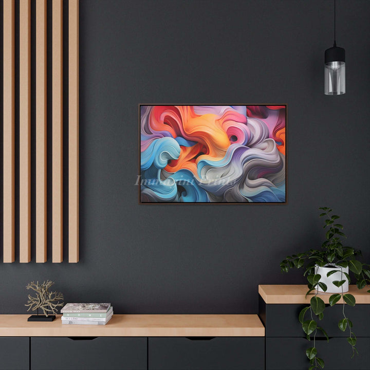 Chromaswirl (Framed Canvas Print)